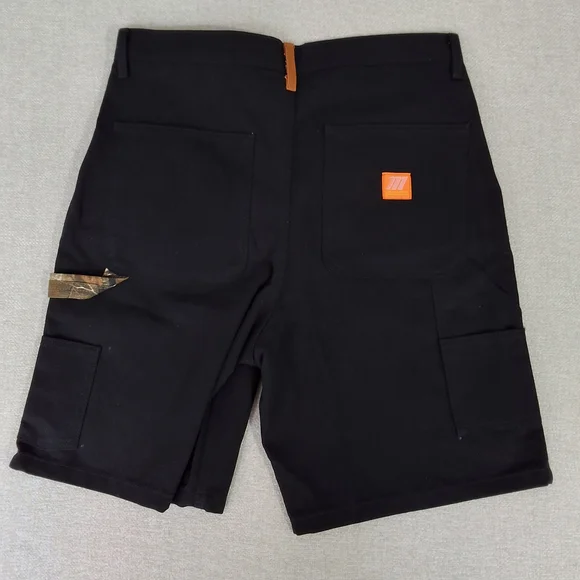 Midnight Organic Limited Mens Black Denim Shorts 36